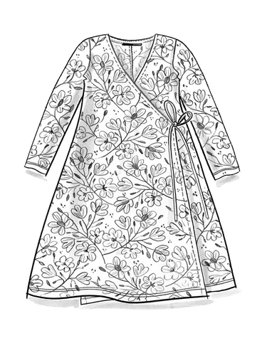 Robe ”Magnolia” en jersey de coton biologique/modal - bleu lin