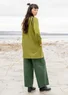 Organic cotton/modal/elastane jersey tunic (moss green XS)