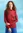 Top col roulé en jersey de lyocell/élasthanne - rouge agate