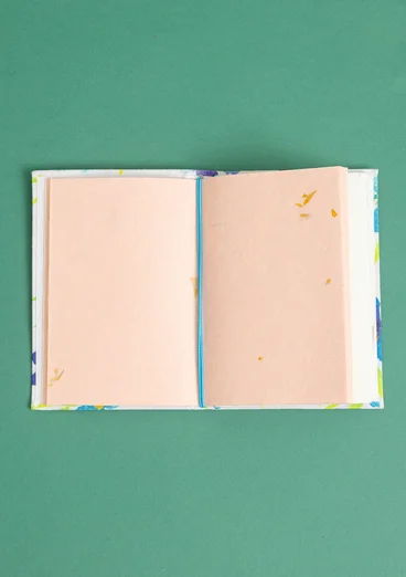 “Brush” fabric-covered paper notebook - white