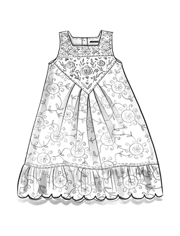 Robe "Elisabeth" en coton biologique/lin tissé - écru