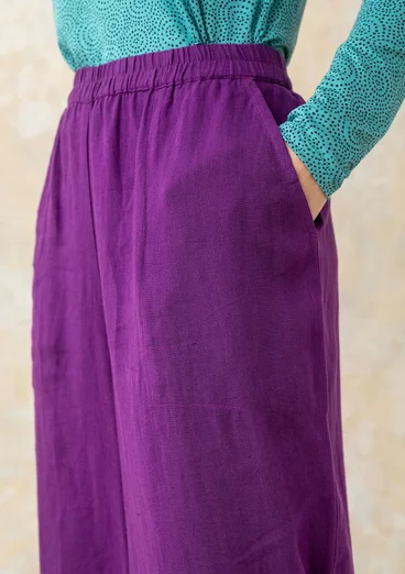 Woven linen pants - plum