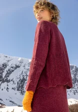 Gilet "Forgetmenot" en alpaga mélangé - aubergine/chiné