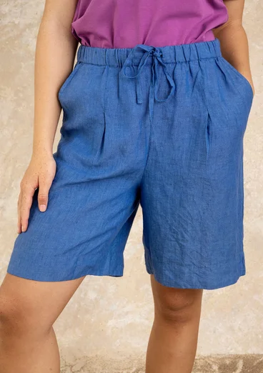 Woven linen shorts - lupin