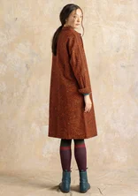 “Edefors” patterned dress in organic cotton - terracotta