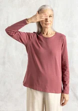 “Mona” jersey top in organic cotton/spandex - dusty red