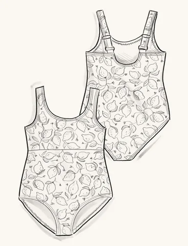 “Luisa” swimsuit in nylon/spandex - cherry blossom