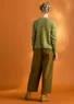 Corduroy pants in organic cotton/spandex (dark olive S)