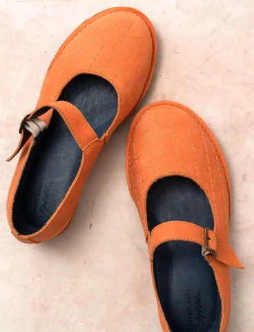 Nubuck schoenen "Earth" met riempje - lijsterbes