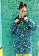 “Soho” hoodie in organic cotton - muted petrol blue