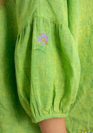 Linen blouse - pea green