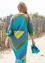 Gebreide jurk "Cape" van biologisch katoen (vlasblauw S)