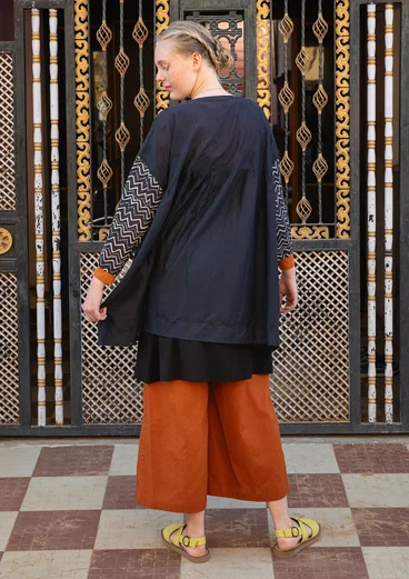 “Sanganeer” woven organic cotton tunic - black