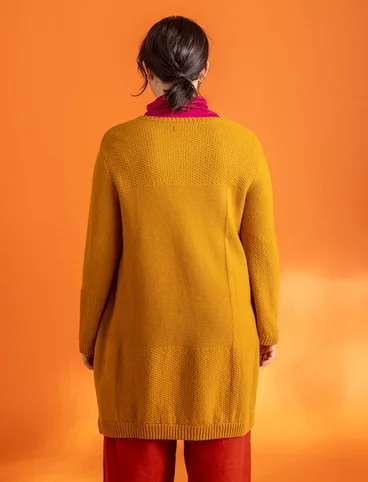 Wool/organic cotton knit tunic - mustard