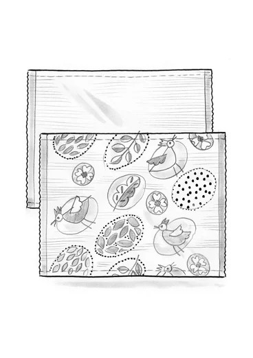 “Nest” place mat in organic cotton - pink salmon