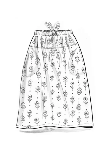 “Tristan” woven skirt in organic cotton - avocado
