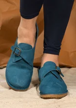 Walking shoes in nubuck - peacock green