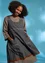 Woven “Ava” jumper dress in organic cotton (black S)