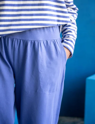 Pantalon en jersey de coton biologique/élasthanne - bleu ciel