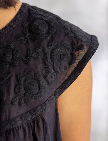 Kleid „Pezenas“ aus Bio-Baumwollgewebe - schwarz