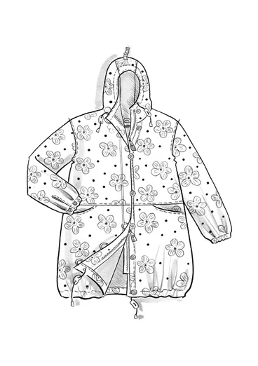 Parka "Loella" en coton biologique/recyclé - noir