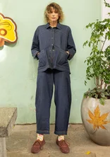 “Ines” woven organic cotton jacket - dark indigo