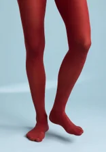 Solid-colour tights made from recycled polyamide - rooibos