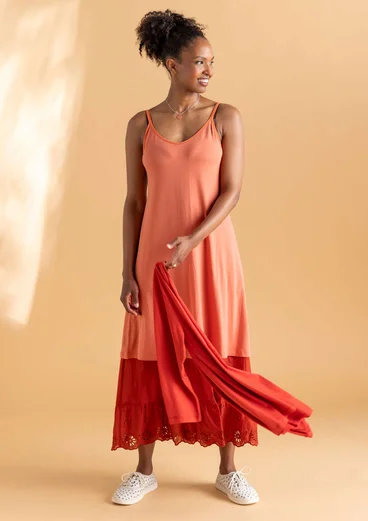 Lyocell/elastane slip dress - apricot