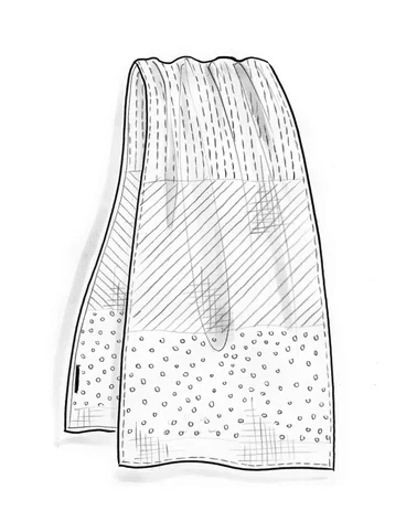 Tørklæde "Cikoria" i bomuld - askrosa