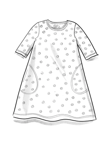 “Alma” jersey dress in organic cotton/modal - natural
