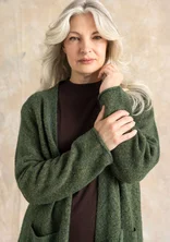 Long cardigan in a fluffy alpaca blend - monstera0SL0neps