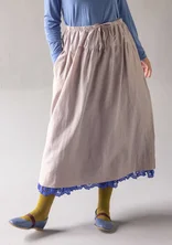 “Paris” woven skirt in organic cotton/silk - dove grey