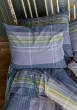 “Rainbow” pillowcase in organic cotton - dark lavender