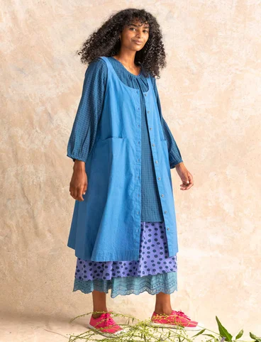 Balalaika-Kleid „Amber“ aus Öko-Baumwolle/Leinen - leinenblau