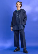 Woven twill shirt in organic cotton - dark indigo