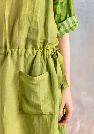 Dress in woven linen/modal - kiwi