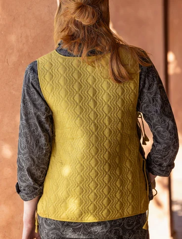 “Noor” organic cotton quilted waistcoat - olive