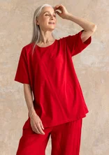 “Himla” organic cotton jersey tunic - amaryllis