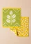 “Leafy” wash cloth 2-pack in organic cotton (kiwi One Size)