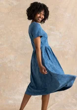 “Himla” organic cotton jersey dress - indigofera/patterned