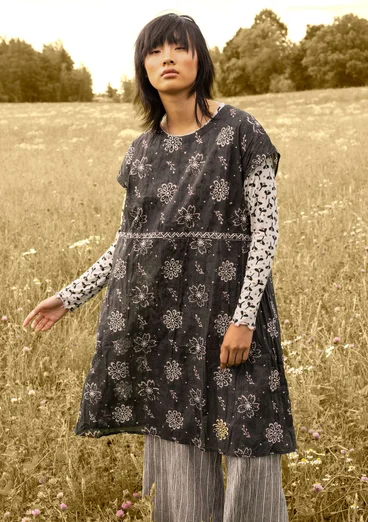 Robe "Mallika" en coton biologique - noir