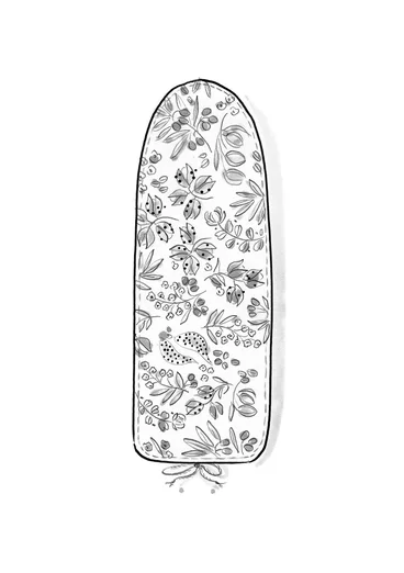 “Olives” organic cotton ironing board cover - natural