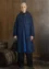 “Wind” knitted coat crafted from felted organic wool (dark indigo S)