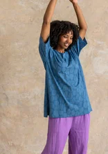 “Himla” organic cotton jersey tunic - indigofera/patterned