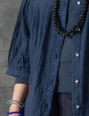 Bluse aus Khadi-Baumwolle - indigo