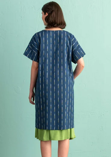 Webkleid „Ikat“ aus Baumwolle - indigo