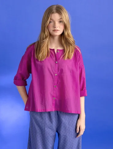 Blouse tissée « Hedda » en coton biologique - cerise