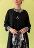 “Vera” woven linen dress (black XL)