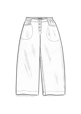 Woven linen/organic cotton trousers - potato