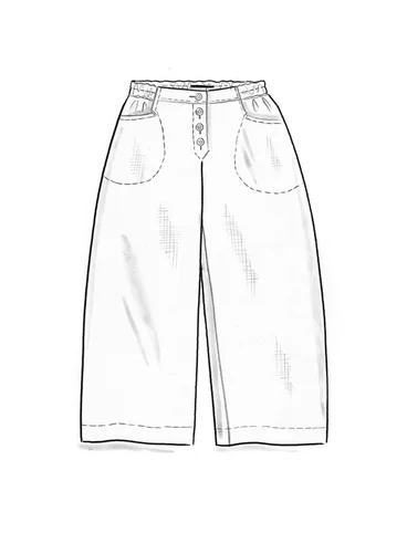 Pantalon en lin/coton biologique tissé - terre